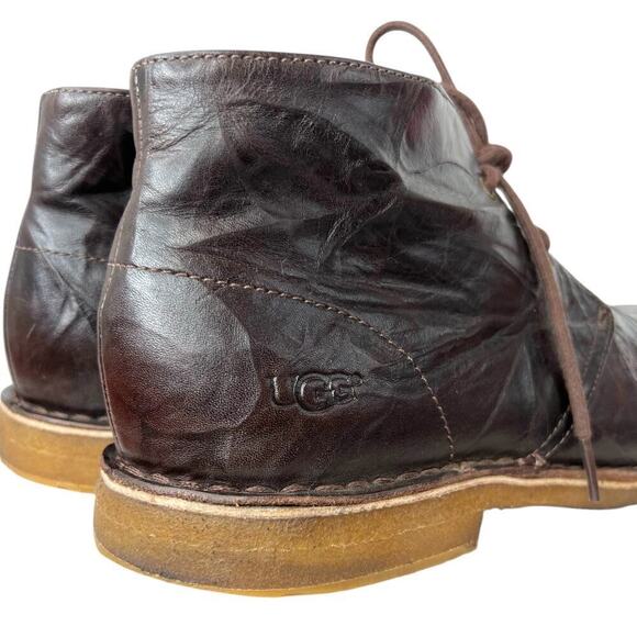 UGG Leighton Crepe Leather Lace Up Chukkas Boots Men\'s Size 9 main image 7